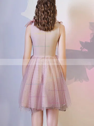 A-line V-neck Lace Short/Mini Homecoming Dresses #Favs020110011