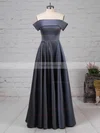 Princess Off-the-shoulder Satin Sweep Train Pockets Prom Dresses #Favs020105710