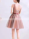 A-line Scoop Neck Tulle Short/Mini Homecoming Dresses With Lace #Favs020110035