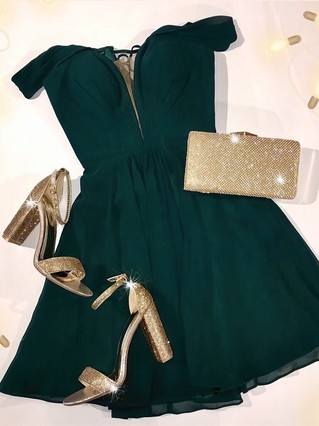 A-line Off-the-shoulder Chiffon Short/Mini Homecoming Dresses #Favs020110048 A-line Off-the-shoulder Chiffon Short/Mini Homecoming Dresses #Favs020110048