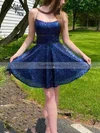 A-line Scoop Neck Sequined Short/Mini Homecoming Dresses #Favs020110053