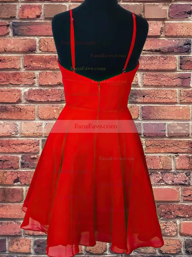 A-line V-neck Chiffon Short/Mini Homecoming Dresses #Favs020110057