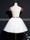 A-line Off-the-shoulder Lace Tulle Short/Mini Homecoming Dresses With Beading #Favs020110069