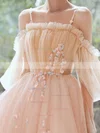 A-line Off-the-shoulder Tulle Short/Mini Homecoming Dresses With Flower(s) #Favs020110086