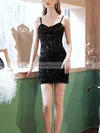 Sheath/Column V-neck Sequined Short/Mini Homecoming Dresses #Favs020110108