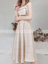 A-line One Shoulder Silk-like Satin Tea-length Homecoming Dresses #Favs020110113