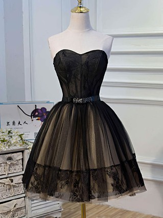 A-line Sweetheart Tulle Short/Mini Homecoming Dresses With Beading #Favs020110142 A-line Sweetheart Tulle Short/Mini Homecoming Dresses With Beading #Favs020110142
