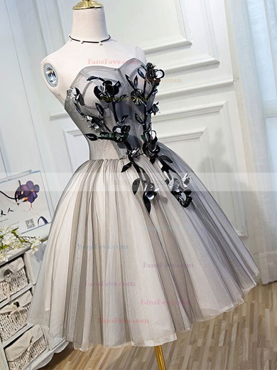 A-line Sweetheart Tulle Short/Mini Homecoming Dresses With Flower(s) #Favs020110143
