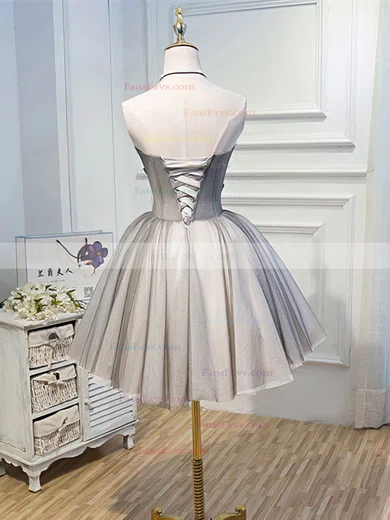 A-line Sweetheart Tulle Short/Mini Homecoming Dresses With Flower(s) #Favs020110143