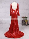 Trumpet/Mermaid Scoop Neck Sequined Sweep Train Prom Dresses #Favs02016266