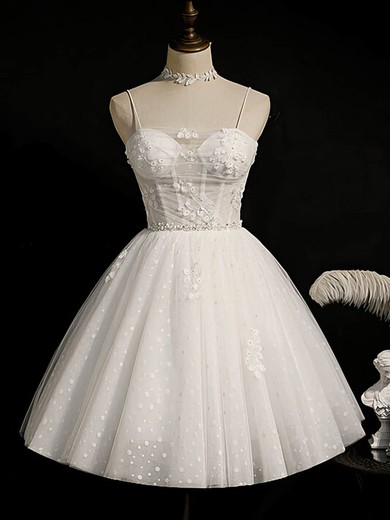 Ball Gown Sweetheart Tulle Short/Mini Homecoming Dresses With Beading #Favs020110162