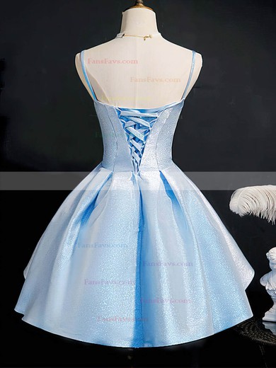 A-line Sweetheart Satin Short/Mini Homecoming Dresses #Favs020110163