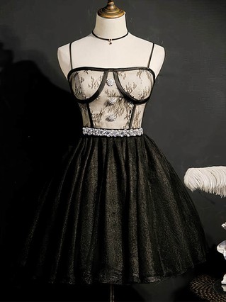 A-line Square Neckline Glitter Short/Mini Homecoming Dresses With Beading #Favs020110164 A-line Square Neckline Glitter Short/Mini Homecoming Dresses With Beading #Favs020110164