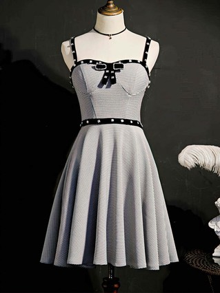 A-line Sweetheart Satin Short/Mini Homecoming Dresses With Beading #Favs020110166 A-line Sweetheart Satin Short/Mini Homecoming Dresses With Beading #Favs020110166