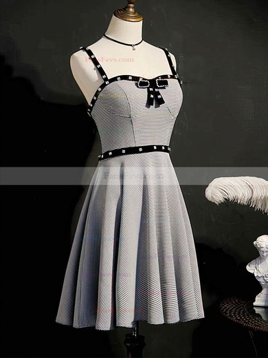 A-line Sweetheart Satin Short/Mini Homecoming Dresses With Beading #Favs020110166