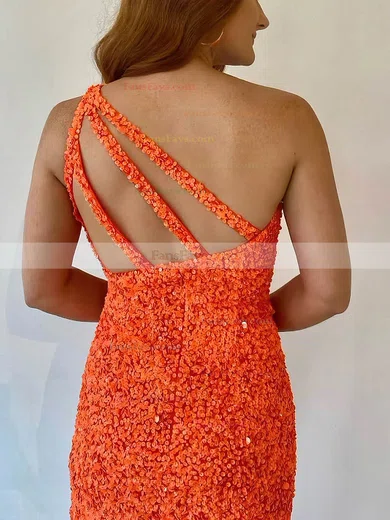 Sheath/Column One Shoulder Sequined Short/Mini Homecoming Dresses #Favs020110281