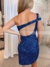 Sheath/Column One Shoulder Sequined Short/Mini Homecoming Dresses #Favs020110301