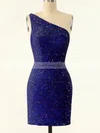 Sheath/Column One Shoulder Sequined Short/Mini Homecoming Dresses #Favs020110326