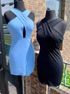Sheath/Column V-neck Jersey Short/Mini Homecoming Dresses #Favs020110197