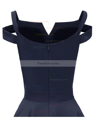 A-line V-neck Satin Knee-length Homecoming Dresses #Favs020110203