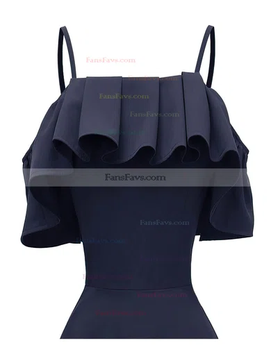 A-line Square Neckline Satin Knee-length Homecoming Dresses With Cascading Ruffles #Favs020110204