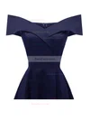 A-line Off-the-shoulder Satin Knee-length Homecoming Dresses #Favs020110205