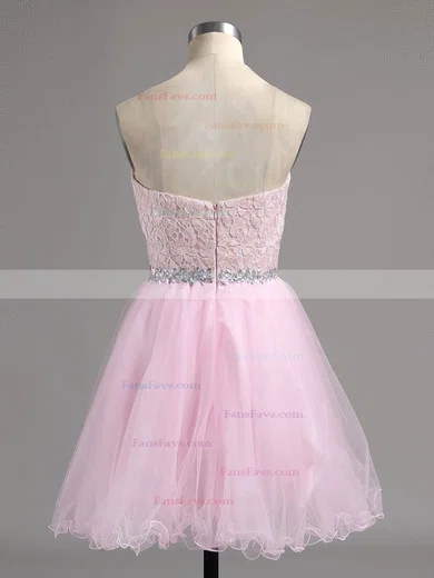 Ball Gown Sweetheart Tulle Short/Mini Beading Short Prom Dresses #Favs020101804