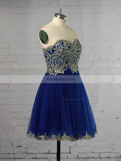 Inexpensive Sweetheart Organza with Beading Short/Mini Short Prom Dresses #Favs020102037