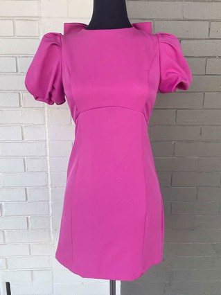 Sheath/Column Scoop Neck Satin Short/Mini Homecoming Dresses With Bow #Favs020110656 Sheath/Column Scoop Neck Satin Short/Mini Homecoming Dresses With Bow #Favs020110656