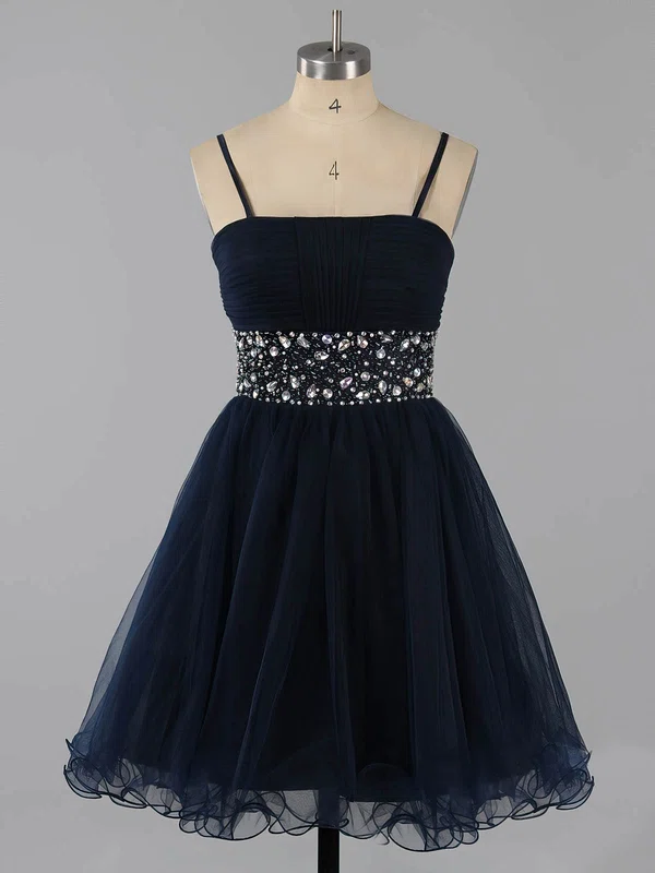 A-line Square Neckline Chiffon Short/Mini Beading Short Prom Dresses #Favs02014651