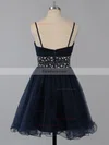 A-line Square Neckline Chiffon Short/Mini Beading Short Prom Dresses #Favs02014651