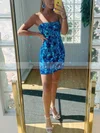 Sheath/Column Strapless Sequined Short/Mini Homecoming Dresses #Favs020110775