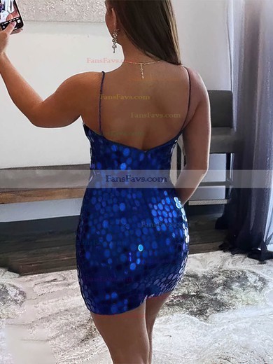 Sheath/Column V-neck Sequined Short/Mini Homecoming Dresses #Favs020110789