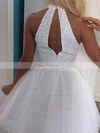 A-line High Neck Tulle Short/Mini Sashes / Ribbons Short Prom Dresses #Favs020102515