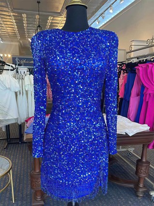 Sheath/Column Scoop Neck Sequined Short/Mini Homecoming Dresses With Beading #Favs020110796 Sheath/Column Scoop Neck Sequined Short/Mini Homecoming Dresses With Beading #Favs020110796
