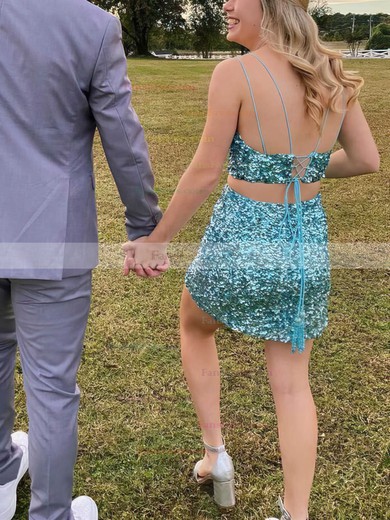 Sheath/Column V-neck Sequined Short/Mini Homecoming Dresses #Favs020110805