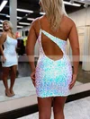 Sheath/Column One Shoulder Sequined Short/Mini Homecoming Dresses #Favs020110813