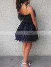 A-line Strapless Sequined Short/Mini Homecoming Dresses With Feathers / Fur #Favs020110815