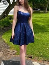 A-line Scoop Neck Sequined Short/Mini Homecoming Dresses #Favs020110832