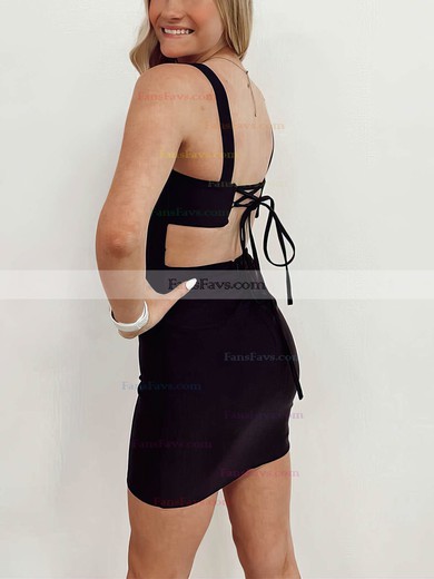 Sheath/Column Scoop Neck Jersey Short/Mini Homecoming Dresses #Favs020110880