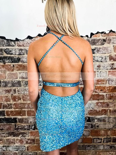 Sheath/Column Sweetheart Sequined Short/Mini Homecoming Dresses #Favs020110882