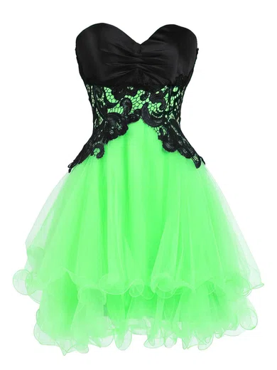 Princess Sweetheart Organza Short/Mini Tiered Nice Short Prom Dresses #Favs020102562