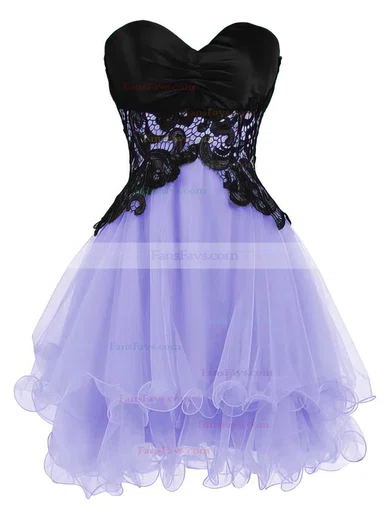 Princess Sweetheart Organza Short/Mini Tiered Nice Short Prom Dresses #Favs020102562