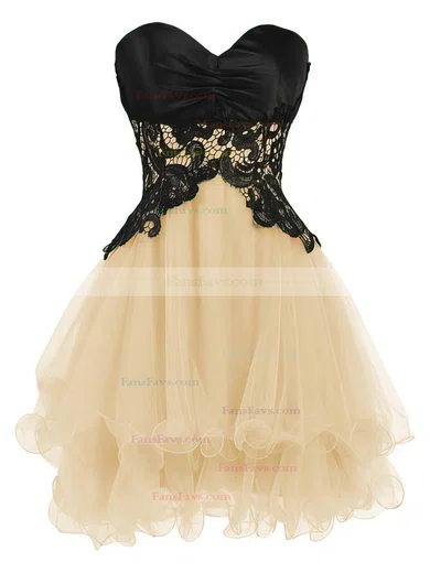 Princess Sweetheart Organza Short/Mini Tiered Nice Short Prom Dresses #Favs020102562