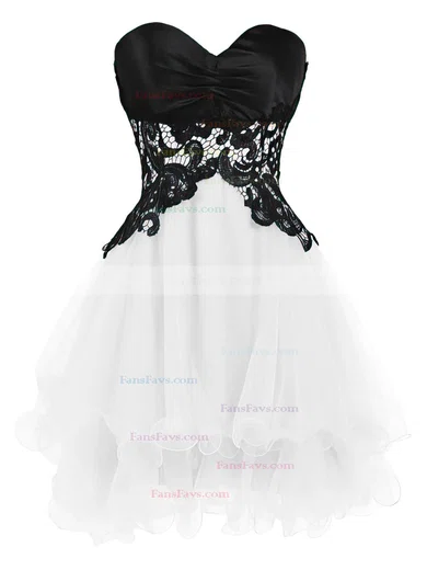 Princess Sweetheart Organza Short/Mini Tiered Nice Short Prom Dresses #Favs020102562