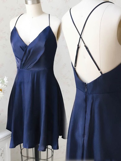 A-line V-neck Chiffon Short/Mini Homecoming Dresses #Favs020110942