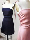 A-line Square Neckline Chiffon Short/Mini Homecoming Dresses #Favs020110944