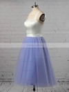 Classic A-line Sweetheart Tulle Tea-length Ruffles Prom Dresses #Favs020102578