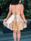 A-line V-neck Silk-like Satin Short/Mini Homecoming Dresses #Favs020111009