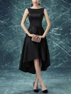 A-line Scoop Neck Satin Asymmetrical Prom Dresses #Favs020103168